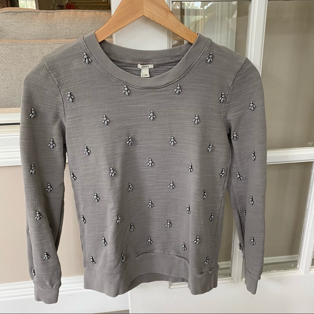 {J. Crew} Embellished sweatshirt in XS